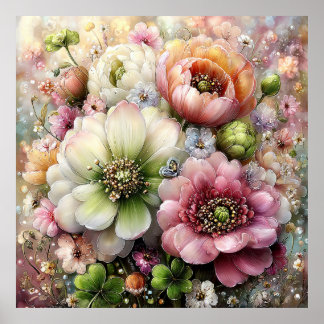 Belles fleurs de printemps Art mural 3b