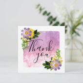 Belles fleurs de printemps Carte de remerciements  (Debout devant)