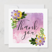 Belles fleurs de printemps Carte de remerciements  (Devant)