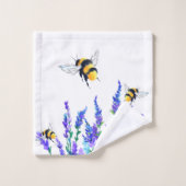 Belles fleurs de printemps et vols d'abeilles - De (Gant de toilette)
