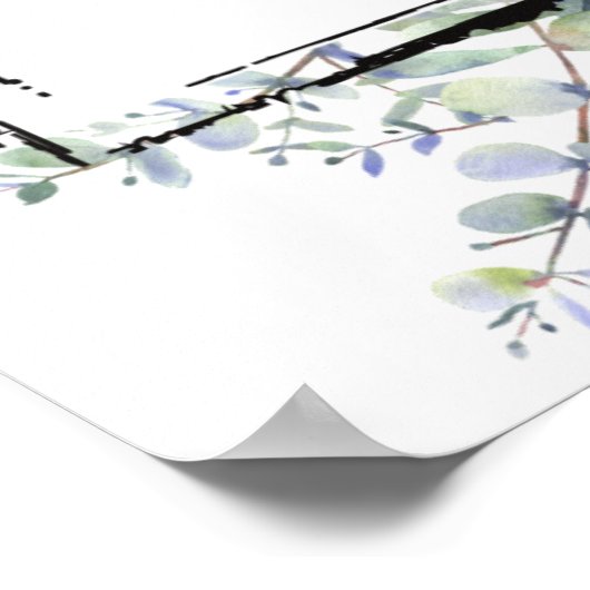 Belles fleurs et affiche d'eucalyptus (Coin)