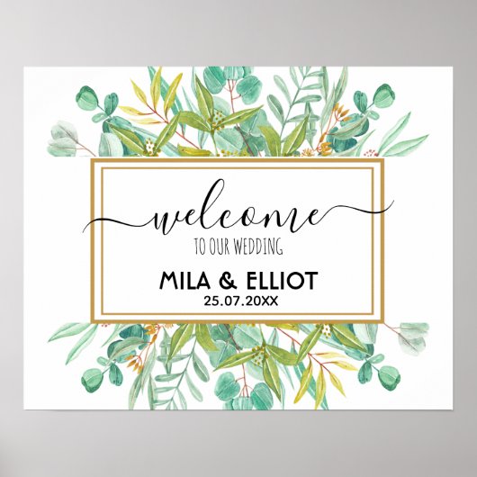 Belles fleurs et affiche d'eucalyptus (Devant)