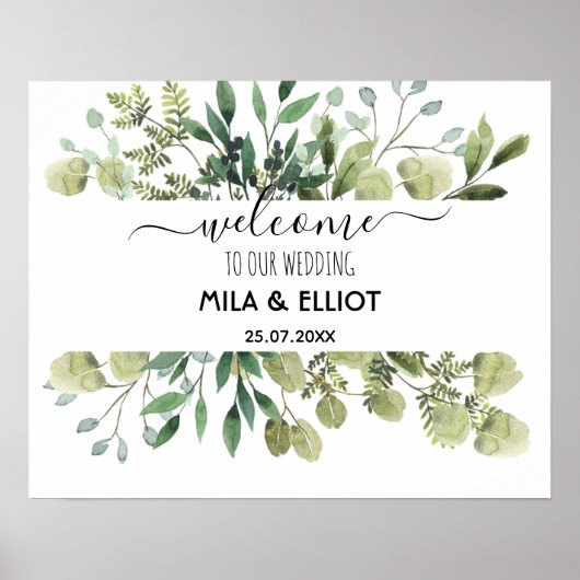 Belles fleurs et affiche d'eucalyptus (Devant)