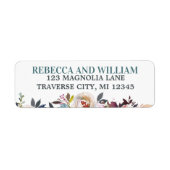 Belles fleurs Floral Printemps Étiquette de mariag (Devant)