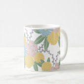 Belles fleurs florales Elégante tasse de café (Devant droit)