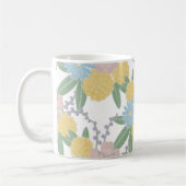 Belles fleurs florales Elégante tasse de café (Gauche)