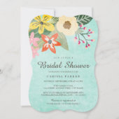 Belles fleurs Invitation de douche nuptiale (Devant)