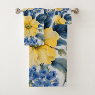 Belles Fleurs Jaunes et Bleues