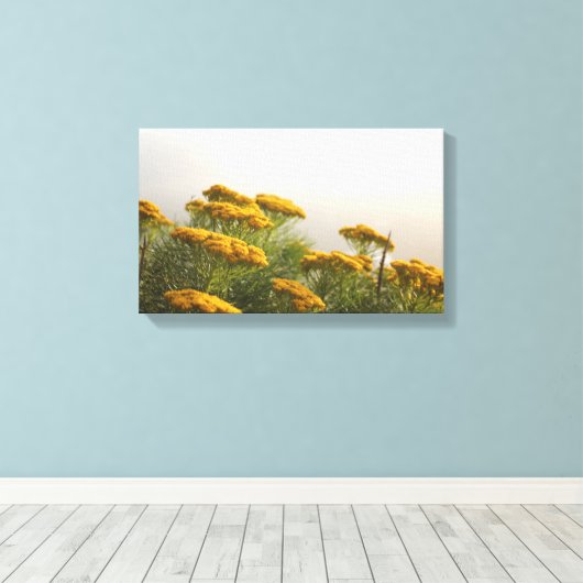Belles Fleurs Jaunes Impression en toile étirée (Insitu (Plancher de Bois))