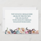 Belles fleurs Mariage Floral Merci photo (Dos)