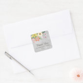 Belles fleurs Mariage Merci Favor Stickers (Enveloppe)