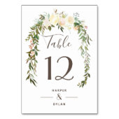 Belles fleurs | Numéro de table du Mariage aquarel (Dos)