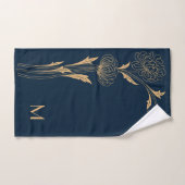 Belles fleurs or Art Déco (Serviette à main)