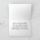 Belles fleurs pensant à vous carte de voeux (Intérieur)