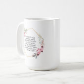 Belles Fleurs Psaume 91 Café Mug (Devant gauche)