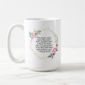 Belles Fleurs Psaume 91 Café Mug (Gauche)