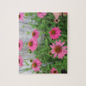 Belles fleurs roses dans Puzzle de jardin (Vertical)
