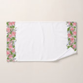 Belles fleurs roses sur fond blanc (Serviette à main)