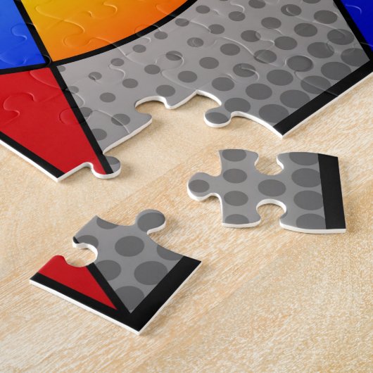 Belles formes géométriques colorées Puzzle (Côté)