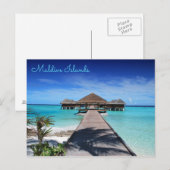 Belles îles Maldives | Carte postale des Maldives (Devant / Derrière)