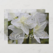 Belles invitations à la douche nuptiale fleurie (Devant / Derrière)