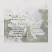 Belles invitations à la douche nuptiale fleurie (Dos)