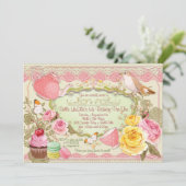 Belles invitations à la fête du thé (Debout devant)