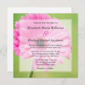 Belles invitations à un mariage rose (Devant / Derrière)