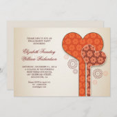 belles invitations à une partie d'engagement (Devant / Derrière)