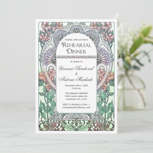 Belles invitations de dîner de répétition de (Debout devant)