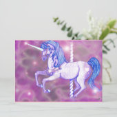 Belles invitations de licorne de carrousel (Debout devant)