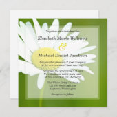 Belles invitations de mariage de marguerite (Devant / Derrière)