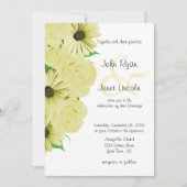 Belles invitations de mariage de rose jaune et de (Devant)
