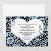 belles invitations personnalisées de partie de fia (Devant / Derrière)