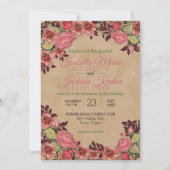 Belles invitations victoriennes de mariage (Devant)