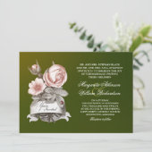 belles invitations vintages à mariage (Debout devant)