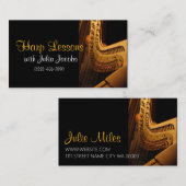 Belles leçons de harpe Carte de visite musical (Devant / Derrière)