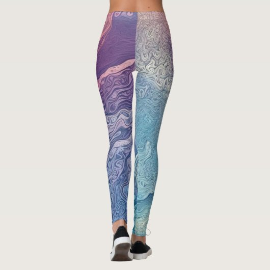Belles Leggings abstraits traditionnels (Dos)