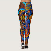 Belles Leggings abstraits traditionnels (Dos)