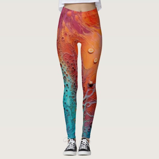 Belles Leggings abstraits traditionnels (Devant)