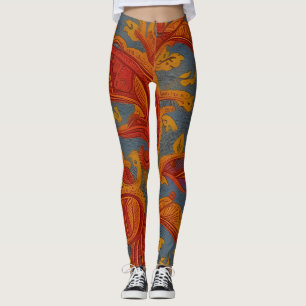 Belles Leggings abstraits traditionnels