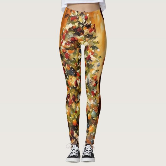 Belles Leggings d'arbre de Noël (Devant)
