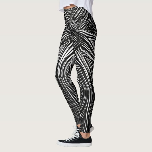 Belles Leggings d'Art Abstrait (Gauche)