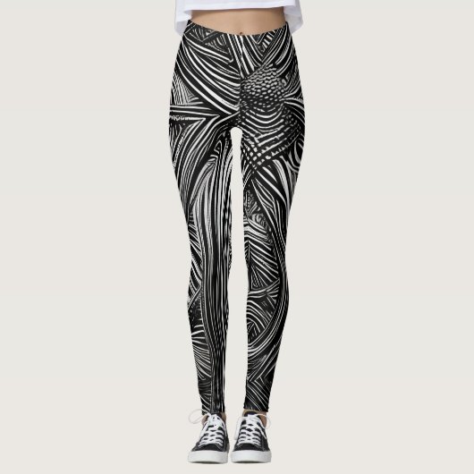 Belles Leggings d'Art Abstrait (Devant)