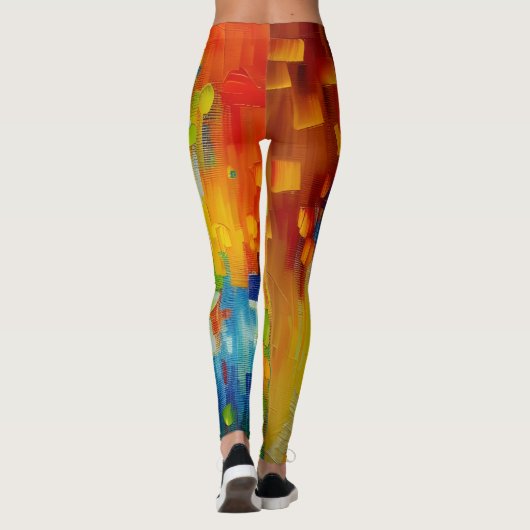 Belles Leggings d'Art Abstrait (Dos)