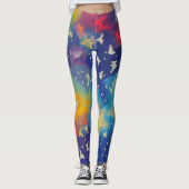 Belles Leggings d'Art Abstrait (Devant)