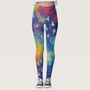 Belles Leggings d'Art Abstrait