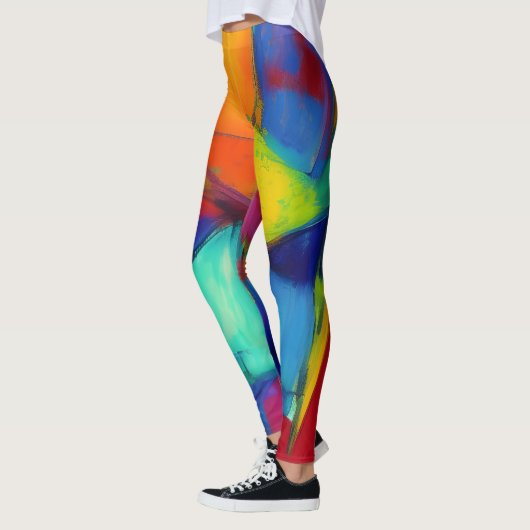 Belles Leggings d'Art Abstrait (Gauche)