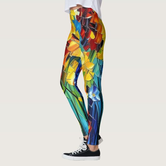 Belles Leggings d'Art Abstrait (Gauche)