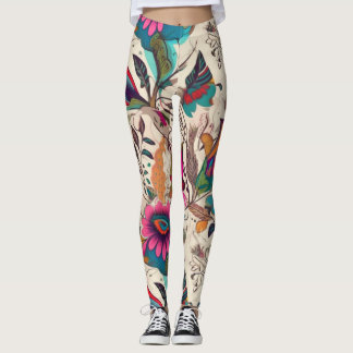 Belles Leggings d'Art Abstrait Traditionnel